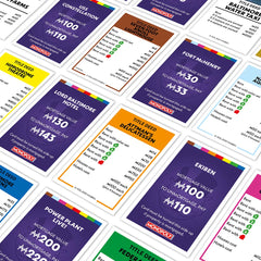 Baltimore, MD Monopoly Board Game property cards showcasing title deeds and game details.