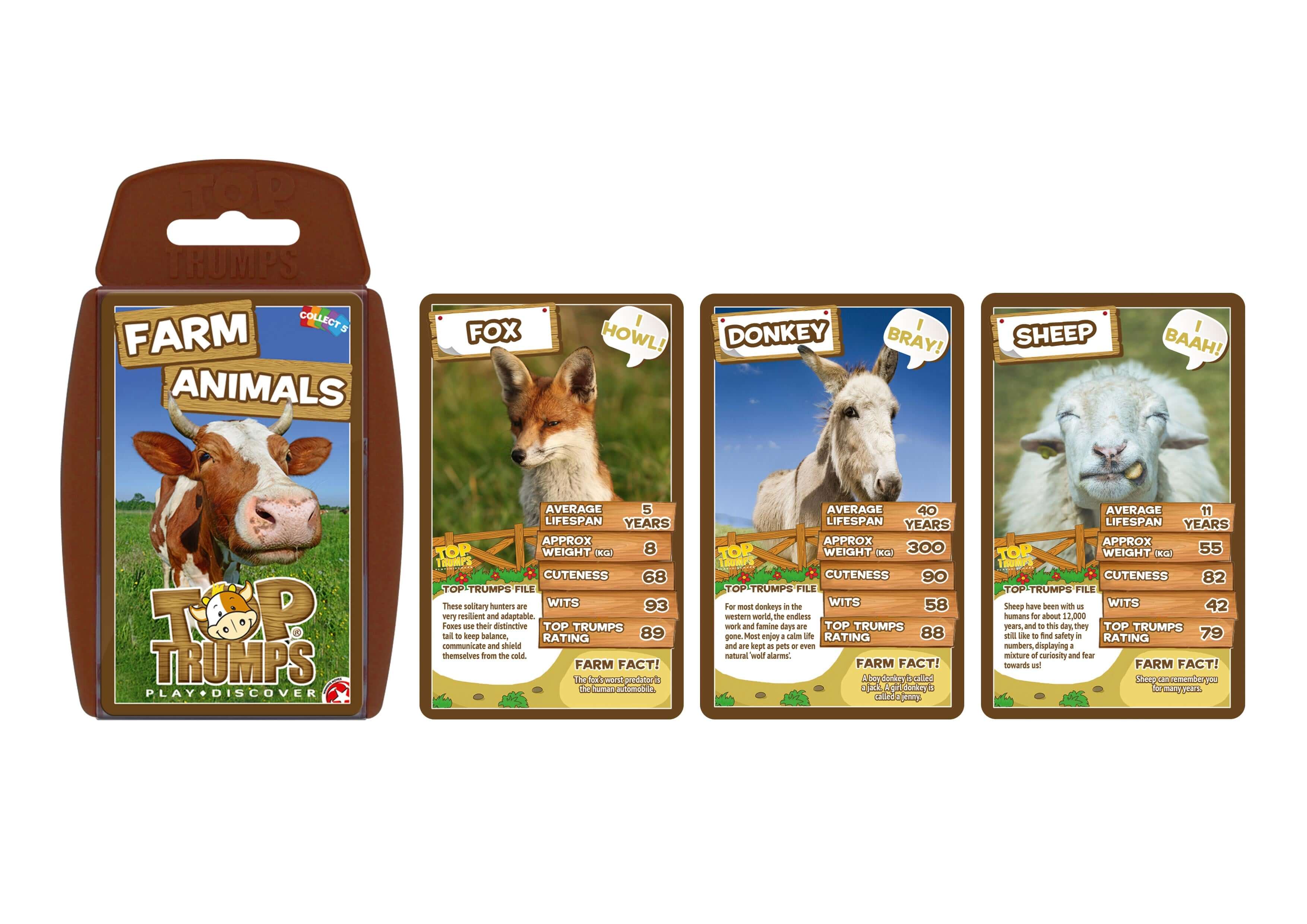 Farm Animals Top Trumps Card Game