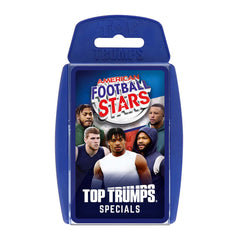 American Football Stars 2026 Top Trumps Specials Card Game packaging featuring NFL legends and modern superstars.