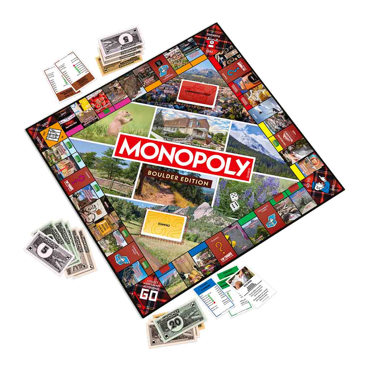 Boulder, CO Monopoly Board Game – Official Edition – Top Trumps USA