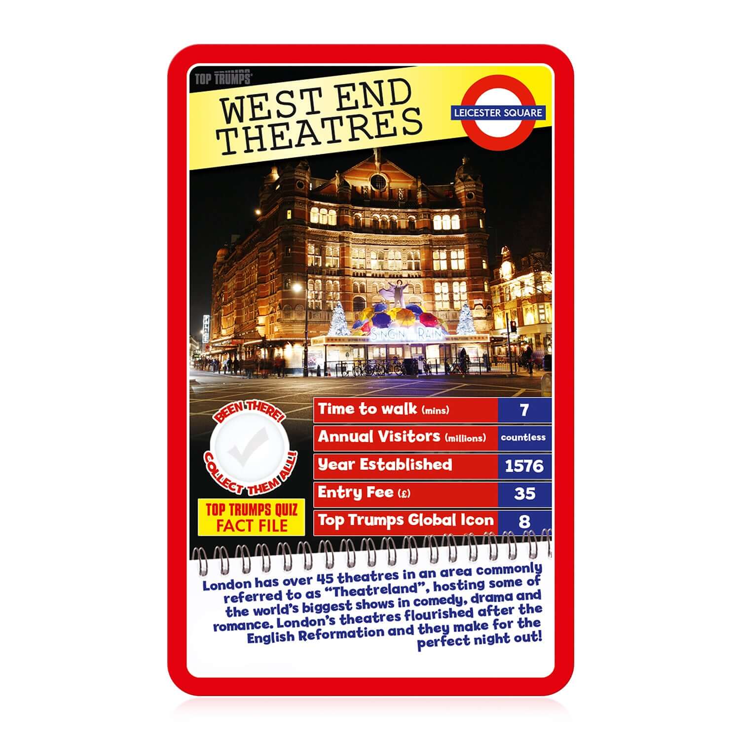 London Top Trumps Card Game - 30 Things To See