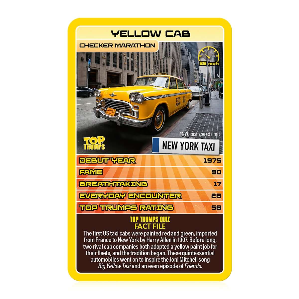Famous Cars Top Trumps Card Game