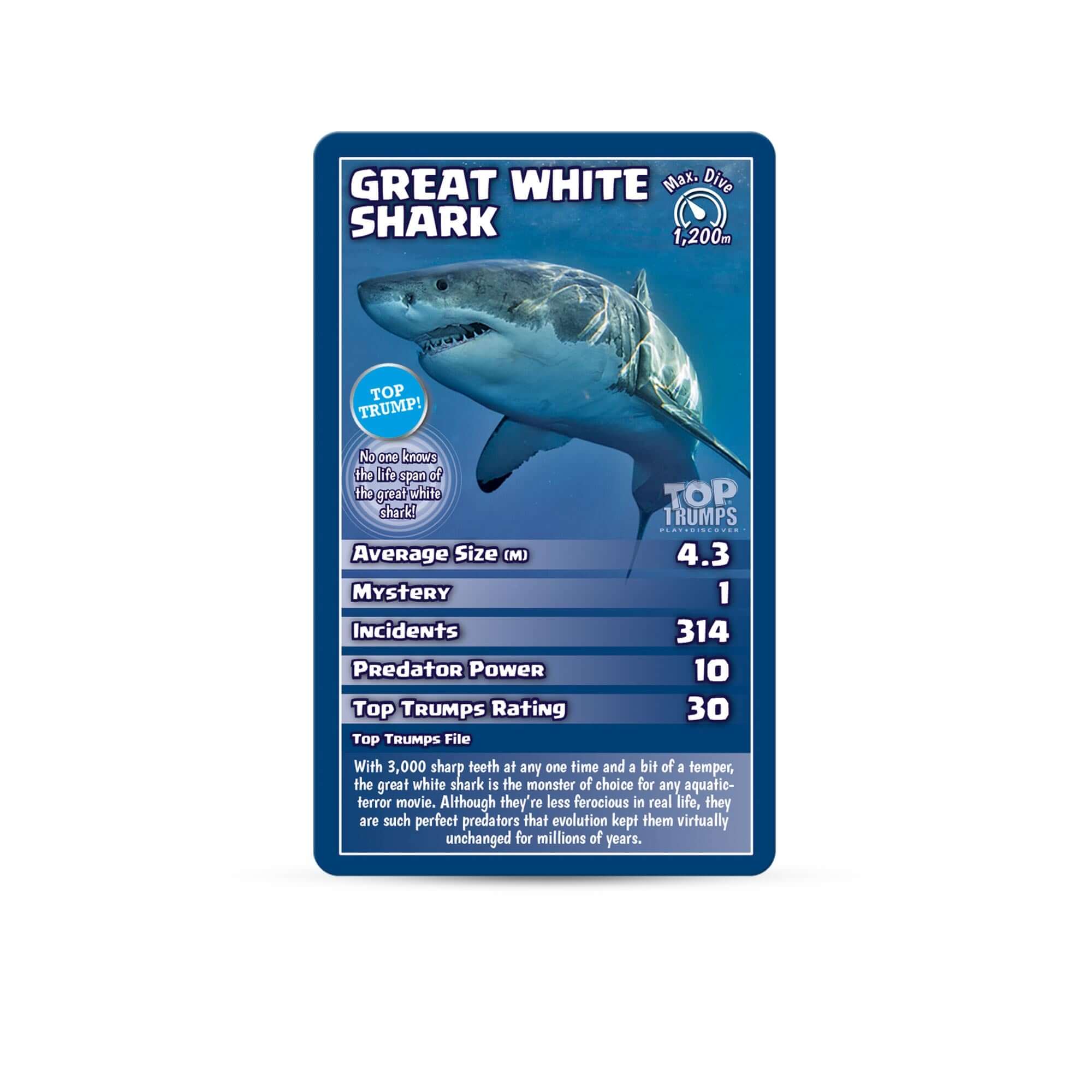Sharks Top Trumps Card Game