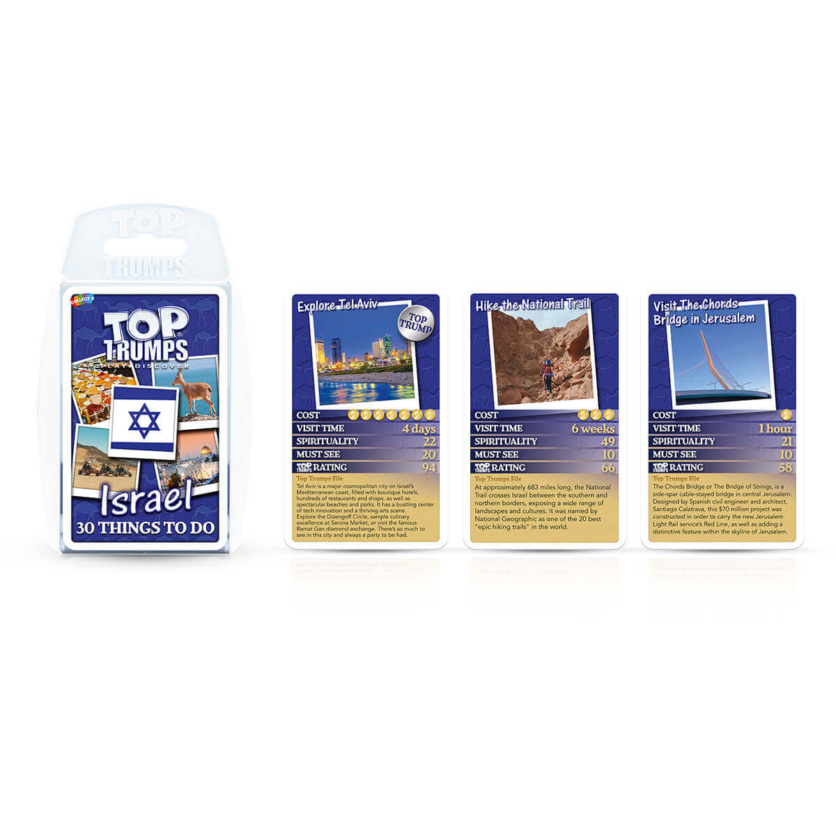 Israel Top Trumps Card Game - 30 Things To Do and See